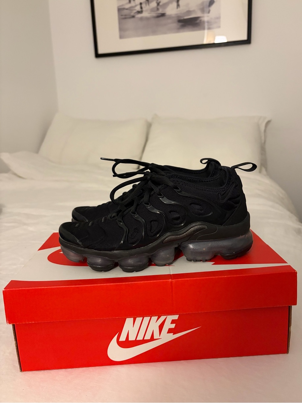 Nike Black VaporMax Plus All-Black Running Shoes